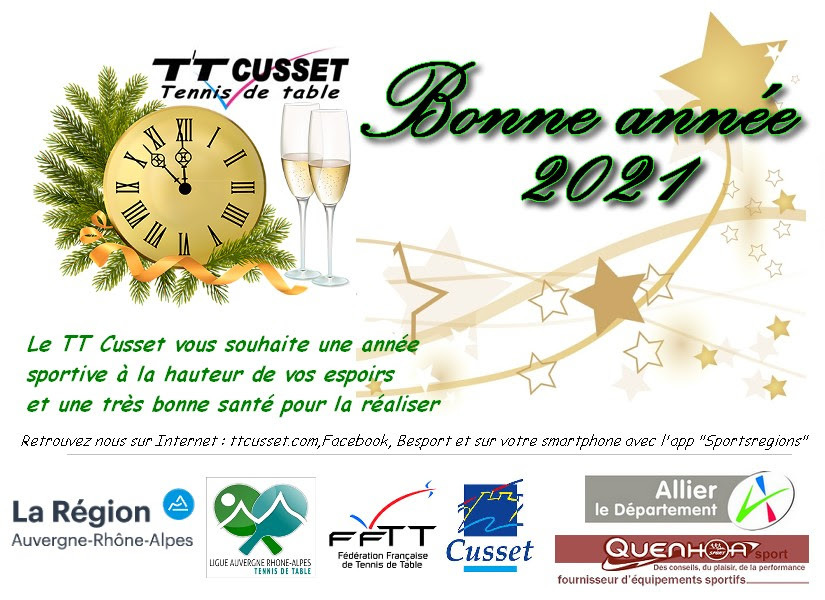 Bonne année 2024 ! - Tennis de Table Cusset