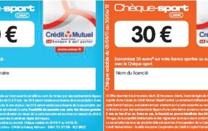 Chèque Sport Crédit Mutuel