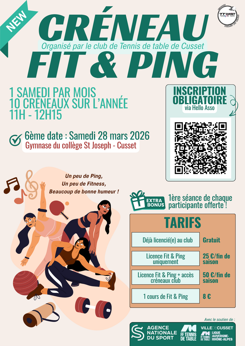 Séance Fit & Ping N°6