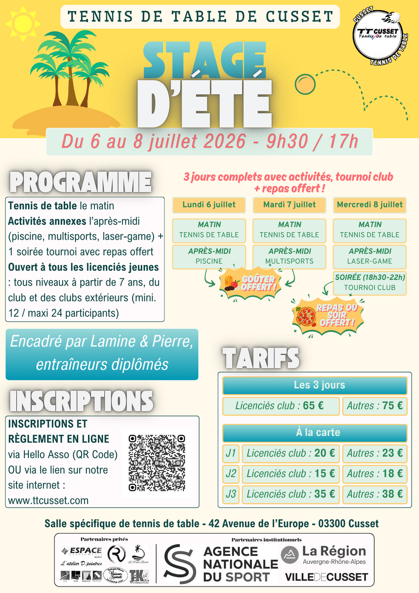 Stage d'été 2026