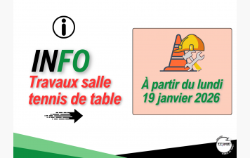 Travaux salle tennis de table