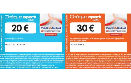 Chèque Sport Crédit Mutuel