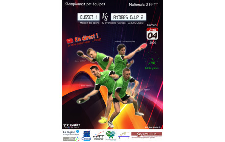 Nationale 3 : Cusset 1 devait recevoir Antibes le 4 avril prochain !