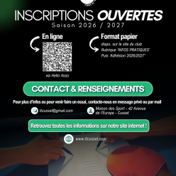 Inscriptions ouvertes - Saison 2026/2027