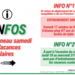 Infos - Vacances scolaires de la Toussaint
